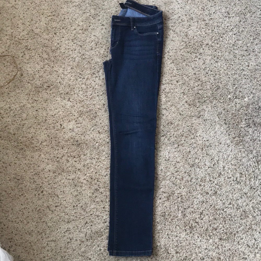 WHBM Dark Wash Skinny Jeans